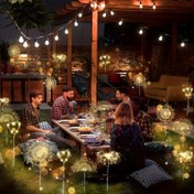 Resim FACHOI Güneş Enerjili Bahçe Işıkları - Akıllı Sensör Anahtarı, 1 adet 60/200/420 LED, 8 Aydınlatma Modu, Bahçe, Patio, Yürüyüş Yolu, Parti ve Düğün Dekorasyonu için Dış Mekan Su Geçirmez Zemin Güneş Işıkları - Beyaz/Sıcak Beyaz/Renkli IP65, Dış Mekan Aydınlatması | Modern Dış Mekan Dekoru | Güneş Enerjili Işıklar 