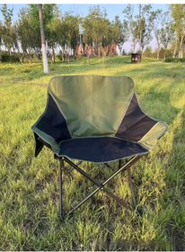 Resim Açık Hava Kamp Sandalyesi Su Geçirmez Taşınabilir Katlanır Ay Sandalyesi Yeşil 