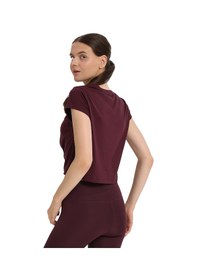 Resim Sportive Marana Cropped Top Kadın Bordo Günlük Stil T-shirt 25kk1032-brd 1776534 Bordo 