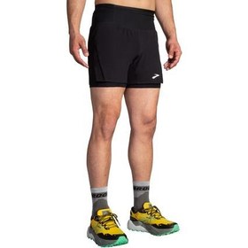Resim Brooks High Point 5 2-In-1 Short 2.0 Erkek Şort Ve Kapri Siyah 