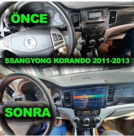 Resim Ssangyong Korando + 2011-2013 9 inç 4-64 GB PRO Android Carplay Multimedya 