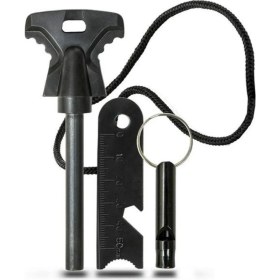 Resim Epazzar Kamp Çakmağı Magnezyum Çakmak Taşı Ateş Başlatıcı Kit Düdük Hediyeli 