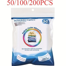 Resim 50/100/200 Adet Renk Tutucu Yapraklar - Boya Aktarımı Önleyici Çamaşır Bantları, İplik ve Kumaş İçin, Kolay Kullanım, Çamaşır Makinesi İçinde Toplu Paket 