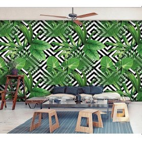 Resim Tropikal Yapraklar Duvar Kağıdı (361194978) 