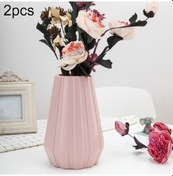 Resim Sones 2 Adet Plastik Vazo Çiçek Düzenleme Kabı Yaratıcı Çiçek Dekorasyonu Pembe 