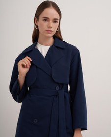 Resim Basic Trençkot - Lacivert / XL 