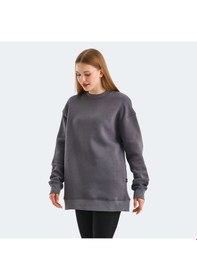 Resim Slazenger VADIM Oversize Kadın Oversıze Koyu Gri Sweatshirt 