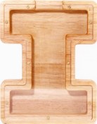 Resim Padalink Ahşap Ve Akrilik I Harfi Tasarımcı Tasarım Sandığı - Para Birikim Gözlem Kutusu + İsim Stickerleri 