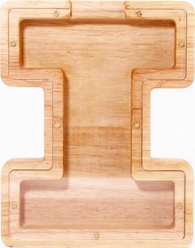 Resim Padalink Ahşap Ve Akrilik I Harfi Tasarımcı Tasarım Sandığı - Para Birikim Gözlem Kutusu + İsim Stickerleri 