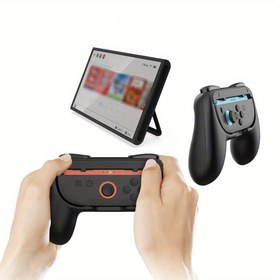 Resim 2 Adet Nintendo Switch 2 El Tutacakları - Ergonomik Dayanıklı ABS Kontrolcü Braketleri, Gelişmiş Kavrama ve Stabilite için Güvenli Kelepçe Tutucu, Taşınabilir Oyun Aksesuarları Switch 2 İçin, Nintendo Switch Kontrolcü Tutacakları, Kompakt Tasarım, Yüksek Kaliteli Yapı 