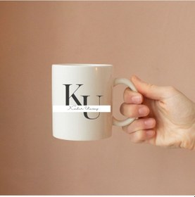 Resim Kişiye Özel İsim Yazılı Kupa Ve Kalem Seti Şık Hediye Kutulu Ofis Seti 