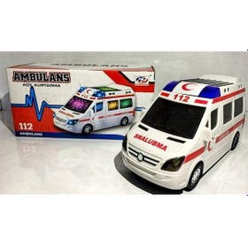 Resim Kardelen Pilli Ambulans Büyük Boy Sesli Işıklı Ambulans 