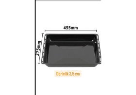 Resim Becen House Ankastre Emaye Derin Parlak Fırın Tepsisi 45,5*37,5*3,5 cm 