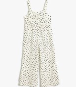 Resim Koton Tulum Askılı Fiyonklu Puantiyeli Bol Paça Beyaz Desenli 4skg60093ak Beyaz Desenli Beyaz 