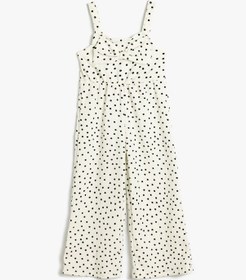 Resim Koton Tulum Askılı Fiyonklu Puantiyeli Bol Paça Beyaz Desenli 4skg60093ak Beyaz Desenli Beyaz 