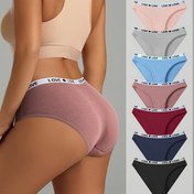 Resim 7'li Paket Kadın Düşük Bel Dikişsiz Bikini Külot - "LOVE" Yazılı Yumuşak Yüksek Esneklik İç Çamaşırları, Çok Renkli Paket (Lacivert, Açık Mavi, Pembe, Bej, Koyu Gri, Bordo, Siyah) - Minimalist Günlük Konfor, Rahat Temel Giyim, Şık Desen, Pürüzsüz Kumaş, Çoklu Paket Külotlar 