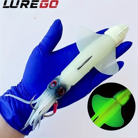 Resim Çift Renkli LUREGO Kalamar Yemi Çift Kanca ile - Ton Balığı/Ahtapot için PVC & Kurşun Başlı Jig | Gerçekçi Kırmızı Gözler & Kabarık Dokulu | Derin Deniz Tuzlu Su Balıkçılığı Yemleri (120g, 150g, 200g), Kalamar Balıkçılık Yemi 
