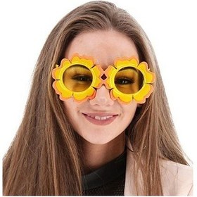 Resim Papatya Şekilli Turuncu Sarı Renkli Hawaii Konsept Parti Gözlüğü 15x7 Cm 