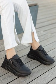 Resim acrapol ACROPOL YÜKSEK TABAN BAĞCIKLI FERMUARLI KOLAY GİYİM KADIN GÜNLÜK RAHAT YÜRÜYÜŞ SNEKAER AYAKKABI 