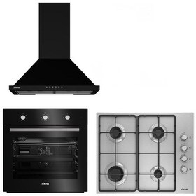 Resim Altus ALA133B - ALA181 - ALA521B Siyah Inox Eko Ankastre Set 