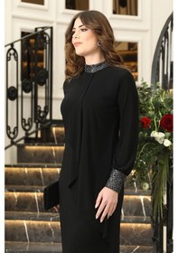 Resim Raika Moda Sim Detaylı Efsane Abiye Elbise Siyah 