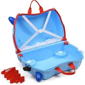 Resim Trunki Köpek Dougie Dog Binilen Ve Sürülen Çocuk Bavulu Mavi 