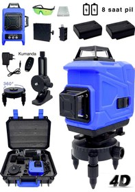 Resim Pro 360 16 Köşe Otomatik Hizalamalı Lazer Metre Hizalama Yeşil Çizgili Lazer Hizalama Su Terazisi. 