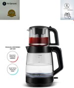 Resim Karaca Glass Tea Xl 2 In 1 Cam Su Isıtıcı&çay Makinesi -antrasit 