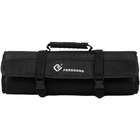 Resim Qingmipy Siyah Oxford Kumaş Çoklu Cepli Alet Çantası - Elektrikçi Tamir Çantası, 780x450mm, 108a-2 Modeli 