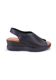 Resim Dagoster Dza07-9972521405 Siyah Günlük Ortopedik Deri Kadın Sandalet Siyah 