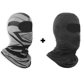 Resim GP Kompozit Motorcu Balaklava Maske Seti (1 Adet Yazlık + 1 Adet Kışlık) 