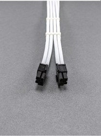 Resim MM 4+4 Pin Sleeved Cpu Uzatma Kablosu Beyaz 