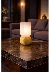 Resim Nexo Model - Led Abajur - Masa Lambası - Usb 5v İle Çalışır - Slim Led Aydınlatması Dahildir - Dekoratif Lamba - Renk Seçenekli Çok Renkli 