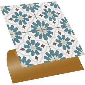 Resim Tink Kendinden Yapışkanlı Yeşil Çiçek Bahçesi Desenli Pvc Karo 30X30 cm (33 Adet) 3 m2 