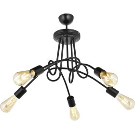 Resim Taşcan Aydınlatma Slime 5 Li Siyah Tavana Monte/plafonyer Avize 