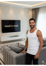 Resim Lüx Wood 6 Adet Erkek Lüx Pamuk Penye Atlet Premium Rahat Lüx Erşah Beyaz 