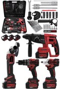 Resim JetVolt Profesyonel 4'Lü Set Şarjlı 2-26 Kırıcı Delici Hilti+125mm Taşlama+450Nm Somun Sökme+13mm Da 