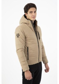 Resim Maraton Sportswear Regular Erkek Kapşonlu Uzun Kol Basic Açık Vizon Mont 21264-açık Vizon Açık Vizon 