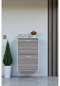 Resim Eliusta Holen Cordoba Renk Ayakkabılık 2 Düşer Kapak 52 Cm Genişlik Kapı Önü Asma Ayakkabılık 52x74x26 Cm Cordoba 