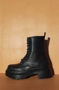 Resim SEEM & BE Onyx Küt Burunlu Dikişli Kadın Bot-bootie 