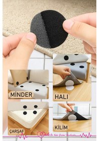 Resim 5 Adet Halı Kaydırmaz Cırt, Çok Amaçlı Çift Taraflı Cırt, Koltuk Örtüsü Kaydırmaz Çok Renkli 