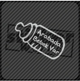 Resim Sticker Works Arabada Bebek Var Sticker 