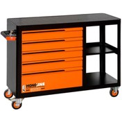 Resim Retta Takım Arabası 5 Çekmece Raflı 