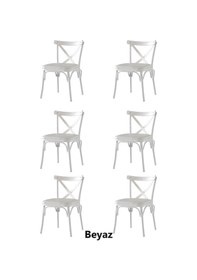 Resim Sweethomemasasandaly 6 Adet Çapraz Bahar Sandalye 