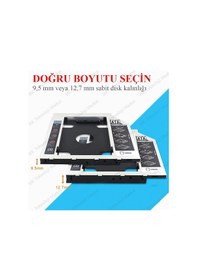 Resim 12.7Mm Sata 3.0 2.5 İnch Notebook Hdd Ssd Caddy Kızak Kutu 