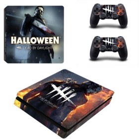 Resim Kt Decoration Halloween Playstation 4 Slim Kasa Sticker Kaplama 