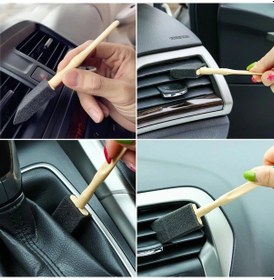 Resim Luz&pos 5&amp Apos Li Araba Havalandırma Temizleme Fırçaları Klima Çıkışları,toz Alma&amp Amp Otomob 