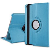 Resim Ipad Pro 9.7 2017 Kılıf 360 Dönerli Stand Deri Mavi Microsonic