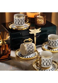 Resim Aryıldız Dawn 6 Kişilik Türk Kahve Fincan Takımı 