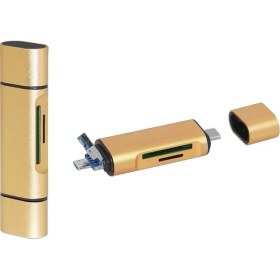 Resim Frisby SD/TF - Micro USB/Type-C OTG Taşınabilir Kart Okuyucu 